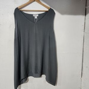 Refinity Jemima Sleeveless‎ Asymmetrical Tank Top w/ Wide Scoop Neckline NWT XXL